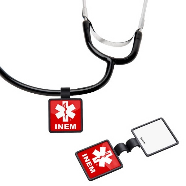 Custom Anti-Microbial Square Stethoscope ID Tag