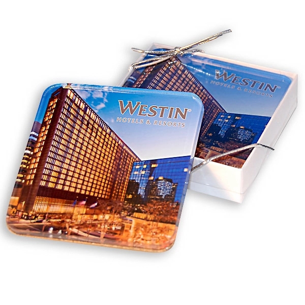 Custom Acrylic Coaster Set of 2 - Rubber Feet - Custom Acrylic Coaster Set of 2 - Rubber Feet - Image 1 of 2