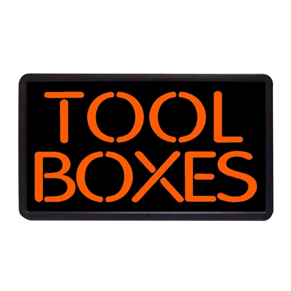 Tool Boxes 13" x 24" Simulated Neon Sign - Tool Boxes 13" x 24" Simulated Neon Sign - Image 0 of 0