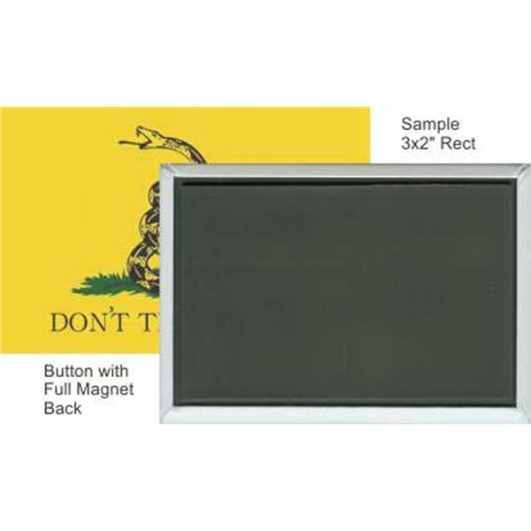Full Magnet 3 Inch X 2 Rectangular Button - Full Magnet 3 Inch X 2 Rectangular Button - Image 1 of 1