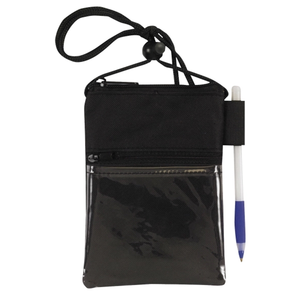Dual Zipper Pocket Badge Holder/Passport Pouch Plum Grove