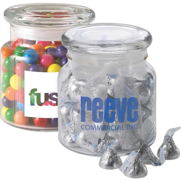 22 oz glass jar filled with Rainbow Bubble Gum