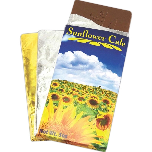 Custom Molded 3 oz Chocolate Sleeve Bar