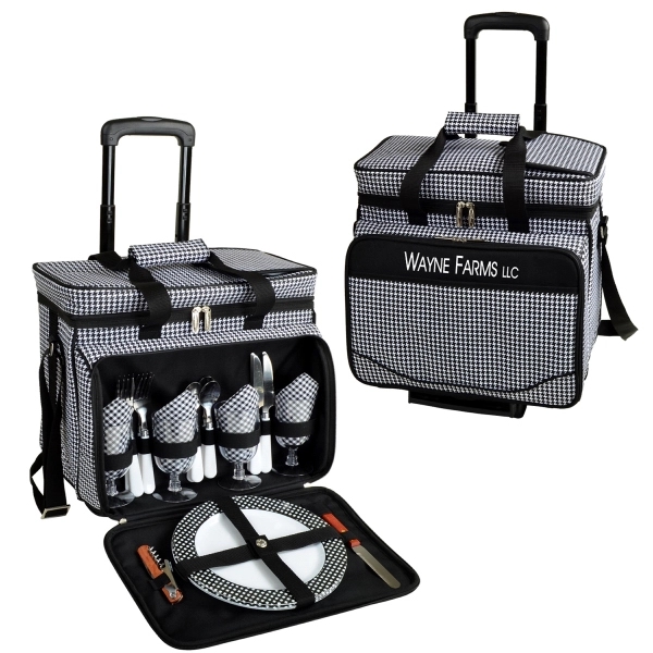 Picnic Set for 4 with Cooler on Wheels - Picnic Set for 4 with Cooler on Wheels - Image 4 of 14