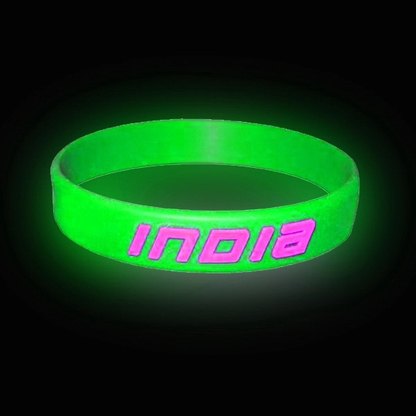 Embossed Glow in the Dark Silicone Wristbands - Embossed Glow in the Dark Silicone Wristbands - Image 1 of 1