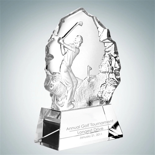 Molten Glass Male Golfer Thriving Golf Tournament Award - Molten Glass Male Golfer Thriving Golf Tournament Award - Image 0 of 1