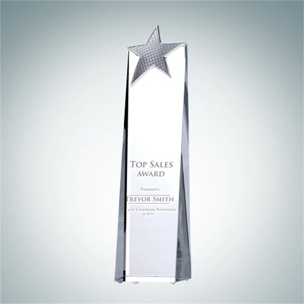 Custom Metal Star Tower Crystal Award