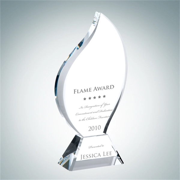 Custom Crystal Glass Flame Award