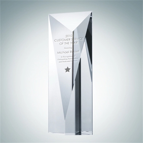 Custom Crystal Glass Goldwell Tower Award