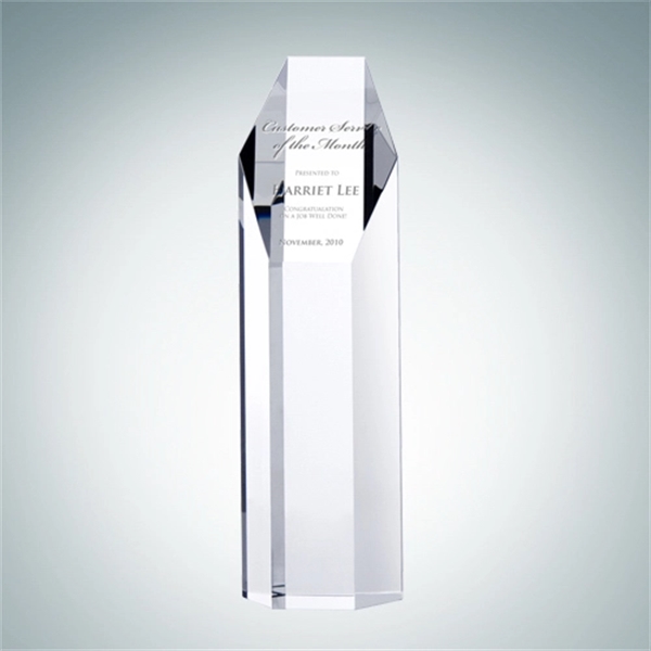 Custom Crystal Glass Hexagon Tower