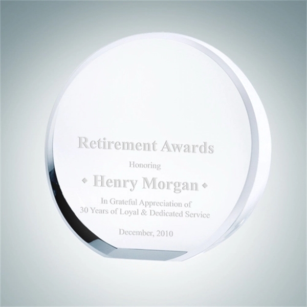 Crystal Glass Beveled Circle Award