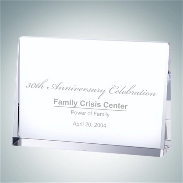 Crystal Glass Horizontal Rectangle Plaque