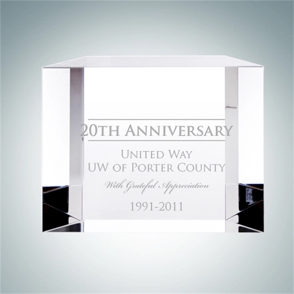Custom Crystal Glass Block Award