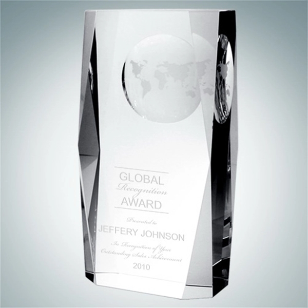 Crystal Glass Beveled Globe Column