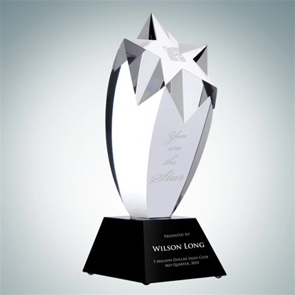 Rising Star Award - Black Slant Base
