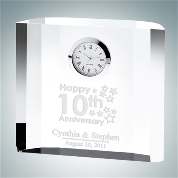 Fantasy Block Crystal Glass Clock