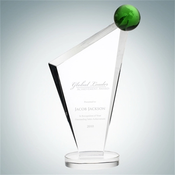 Custom Conception Globe Crystal Glass Award