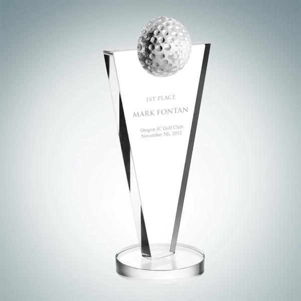 Crystal Success Golf Trophy