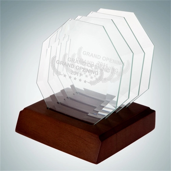 Octagon Glass Coaster Set