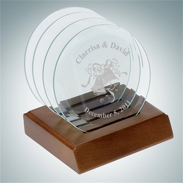 Circle Glass Coaster Set