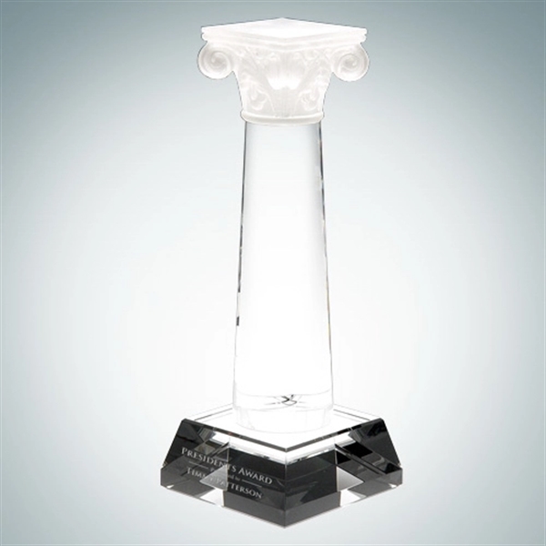 Pate de verre Crystal Glass Column of Success