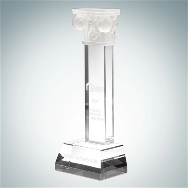 Pate de verre Crystal Glass Pillar of Success