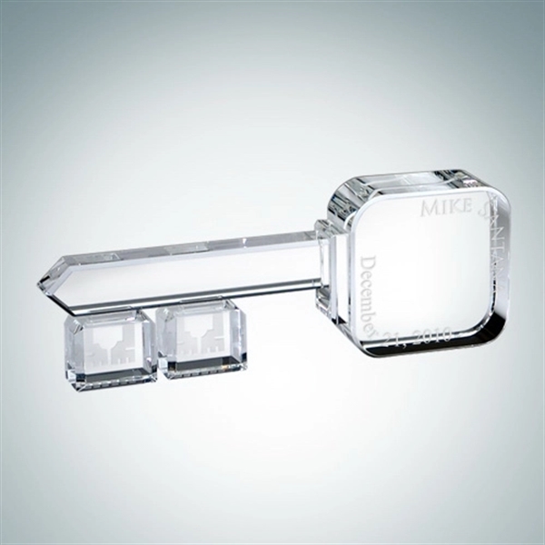 Crystal Glass Key to Success Award