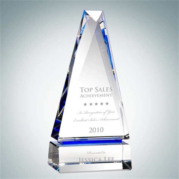 Custom Obelisk of Success Crystal Glass Award