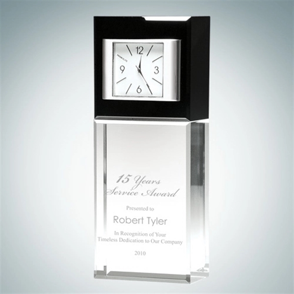 Custom Best Wishes Crystal Glass Award