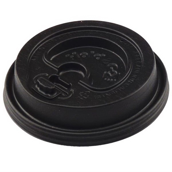 Insulated Paper Cup Lid, Black - Insulated Paper Cup Lid, Black - Image 2 of 3
