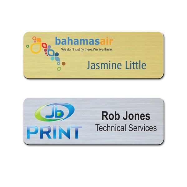The Zeus full color metallic plastic name badge 1" x 3" - The Zeus full color metallic plastic name badge 1" x 3" - Image 6 of 6
