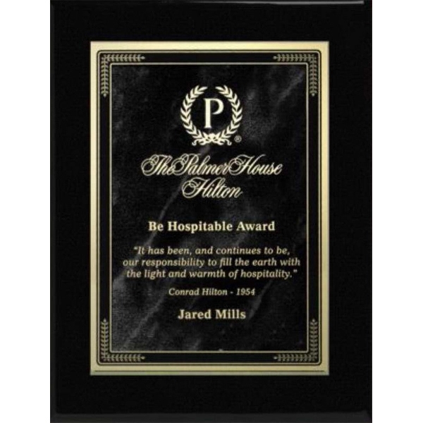 Aberdeen Black Plaque with Lasered Plate - Aberdeen Black Plaque with Lasered Plate - Image 0 of 2