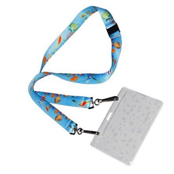 Trade Show 3/4" Double Ended Dye-Sub Lanyard - Trade Show 3/4" Double Ended Dye-Sub Lanyard - Image 1 of 1