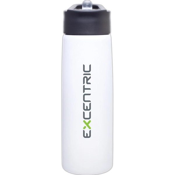 Custom 24 oz h2go Hydra Stainless Water Bottle w/Straw