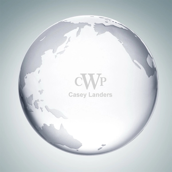 Crystal Glass Clear Flat Bottom Ocean Globe