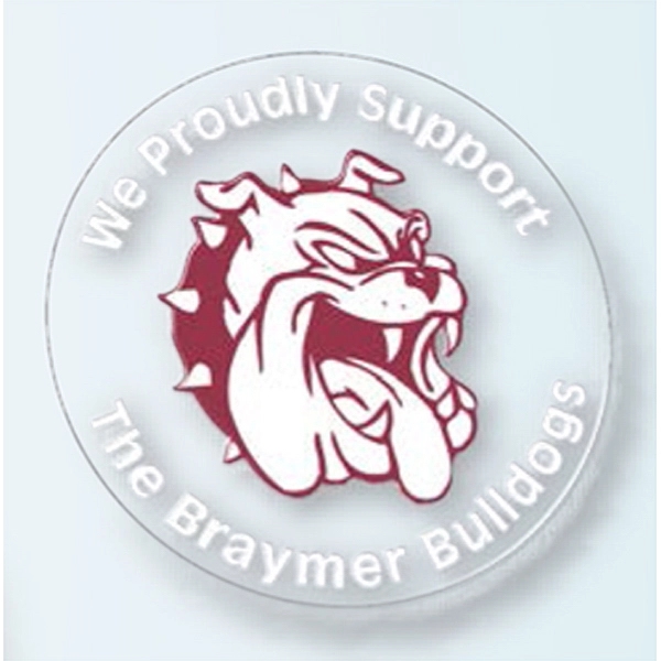 Round Polyester Removable Car Sticker w/ Static Cling Face