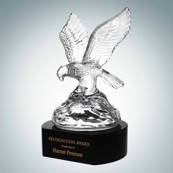 Soaring Eagle with Black Crystal Base Award