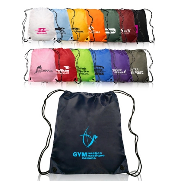 Classic Polyester Drawstring Backpacks - Classic Polyester Drawstring Backpacks - Image 1 of 30