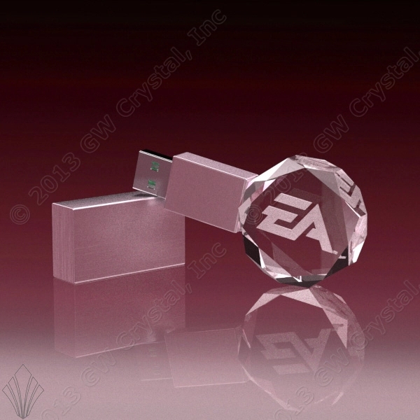 Circular Beveled Crystal USB/Flash Drive - 32GB - Circular Beveled Crystal USB/Flash Drive - 32GB - Image 0 of 0