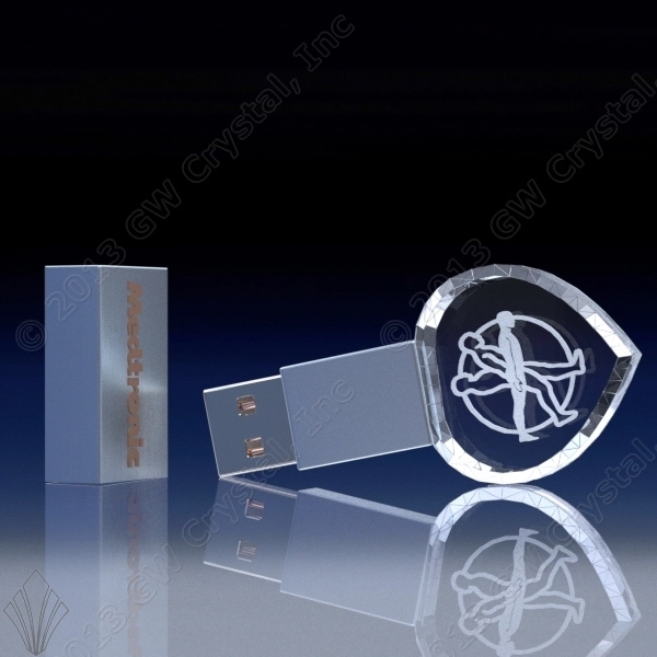 Heart Crystal Flash Drive - 32GB - Heart Crystal Flash Drive - 32GB - Image 0 of 0