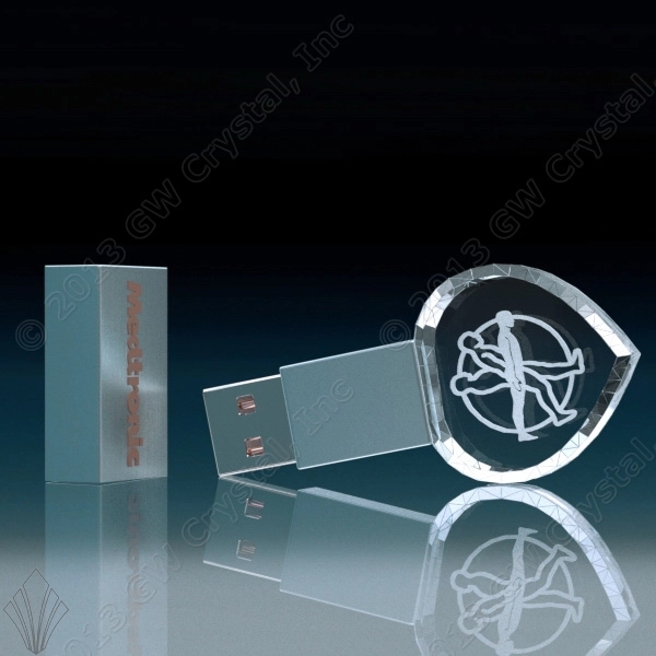 Heart Crystal Flash Drive - 16GB - Heart Crystal Flash Drive - 16GB - Image 0 of 0