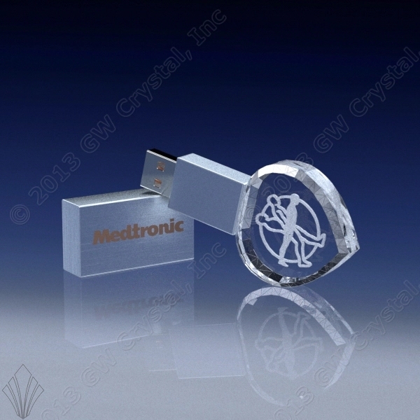 Heart Crystal Flash Drive - 8GB - Heart Crystal Flash Drive - 8GB - Image 0 of 0