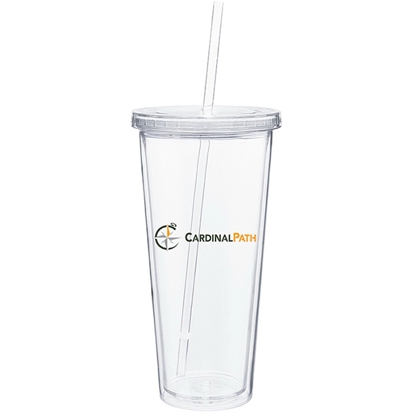 20 oz Spirit Double Wall Acrylic Tumbler w/Straw