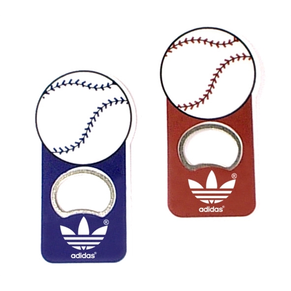 Baseball shape magnetic bottle opener - Baseball shape magnetic bottle opener - Image 0 of 2