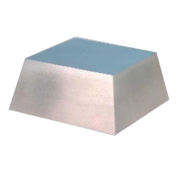 Large Silver Metal Slanted Base