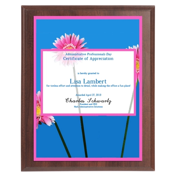 SUBLIMATED IMPRINT ON CHERRY FINISH Award Plaque - SUBLIMATED IMPRINT ON CHERRY FINISH Award Plaque - Image 0 of 0