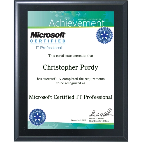 Sublimated Imprint on Solid Black Finish Award Plaque - Sublimated Imprint on Solid Black Finish Award Plaque - Image 0 of 0