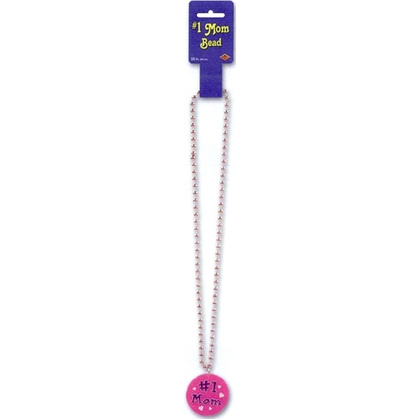 Beads with printed #1 mom medallion - Beads with printed #1 mom medallion - Image 0 of 0