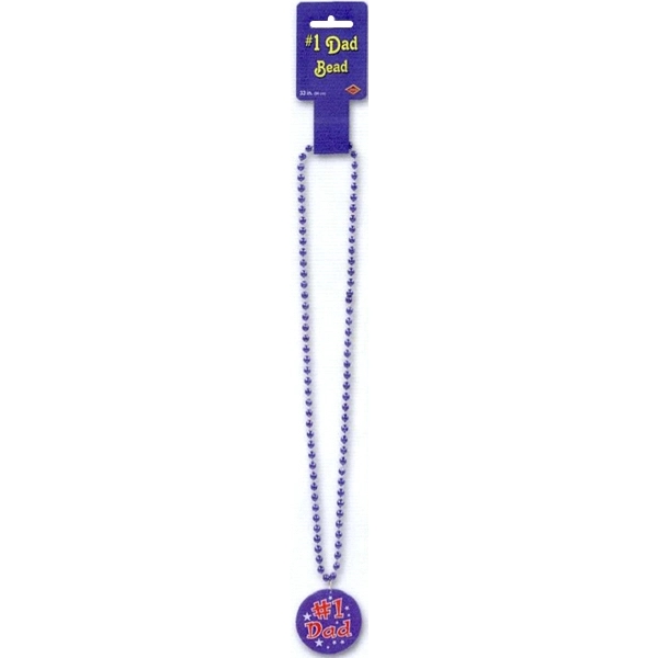 Beads with printed #1 dad medallion - Beads with printed #1 dad medallion - Image 0 of 0