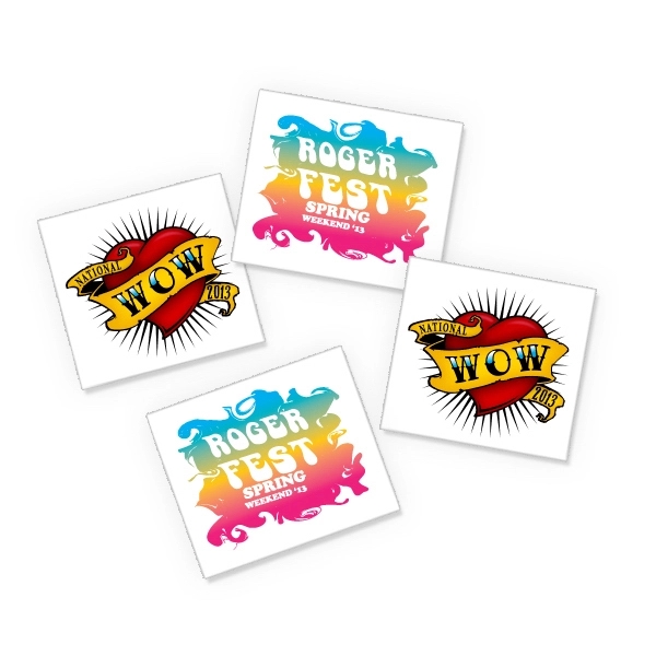 2" x 2" Custom Temporary Tattoos- 72 Hour Rush Delivery! - 2" x 2" Custom Temporary Tattoos- 72 Hour Rush Delivery! - Image 0 of 0